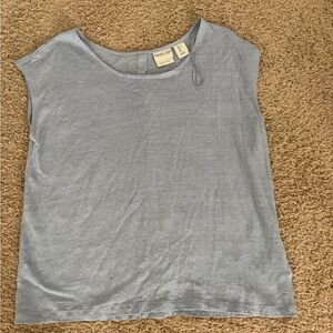 Rachel Zoe Linen blend Blue Tank Top